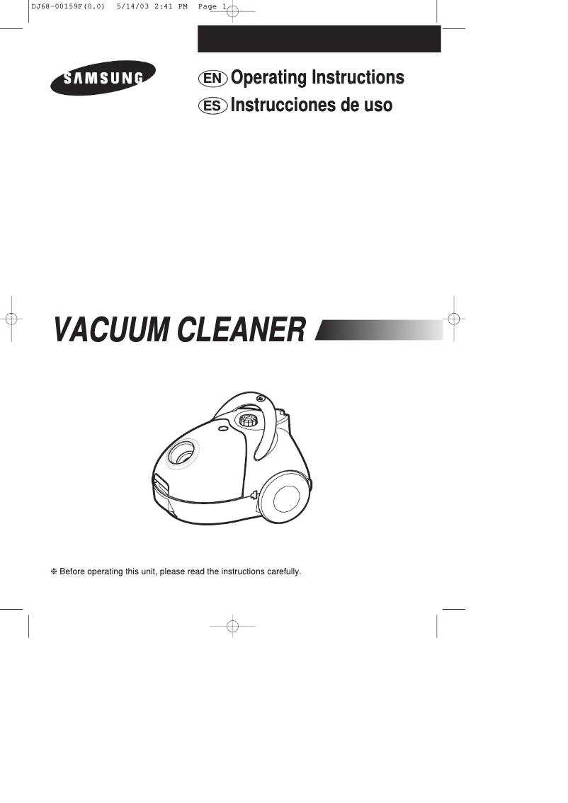 Página 1 del manual Manual de usuario Samsung VC-5953