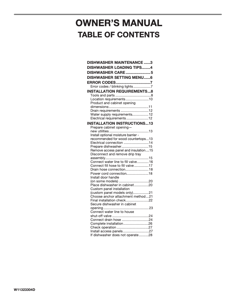 Page 1 de la notice Manuel utilisateur Kenmore 22-14179