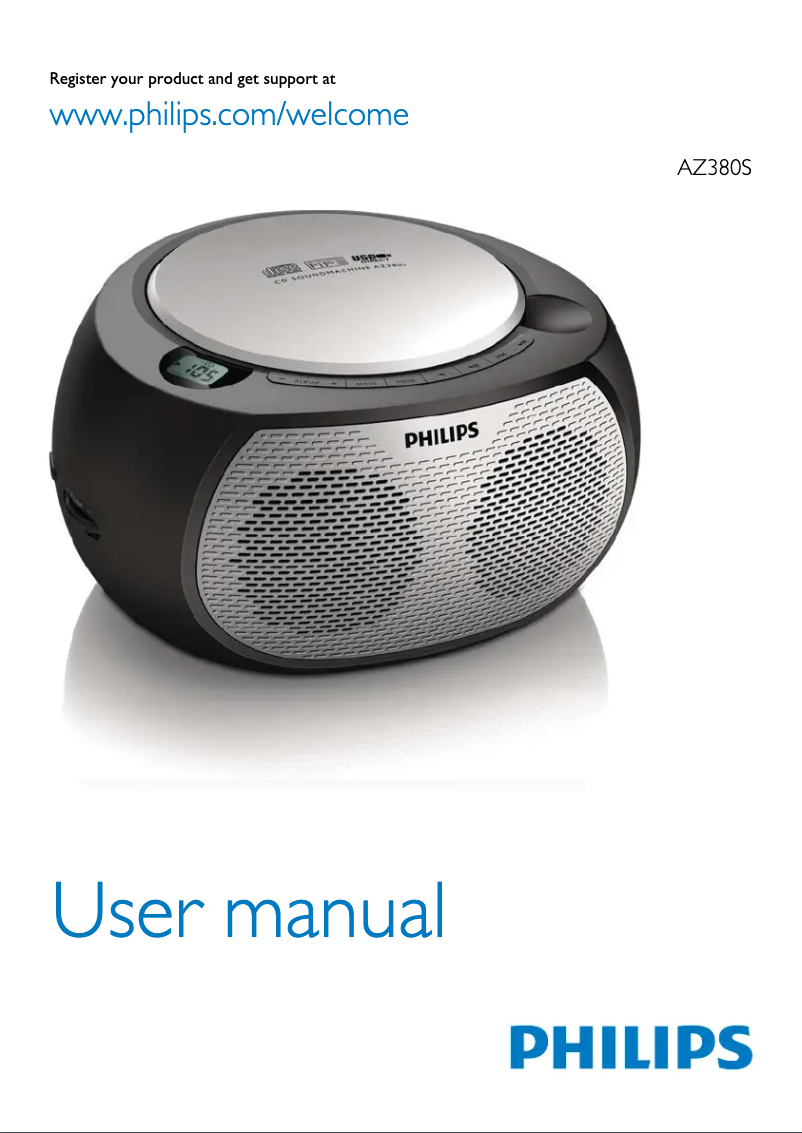 Page n°1 - Manuel utilisateur Philips AZ380S
