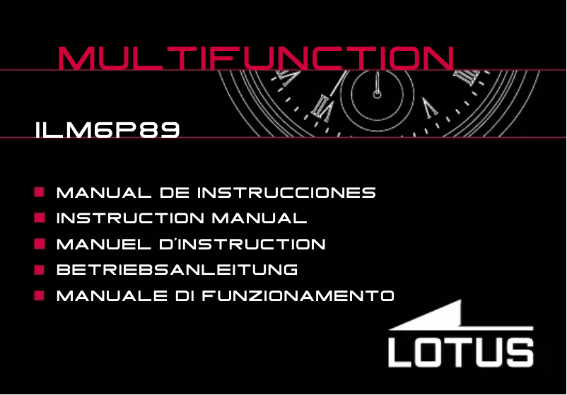 Page 1 de la notice Manuel utilisateur Lotus 18311