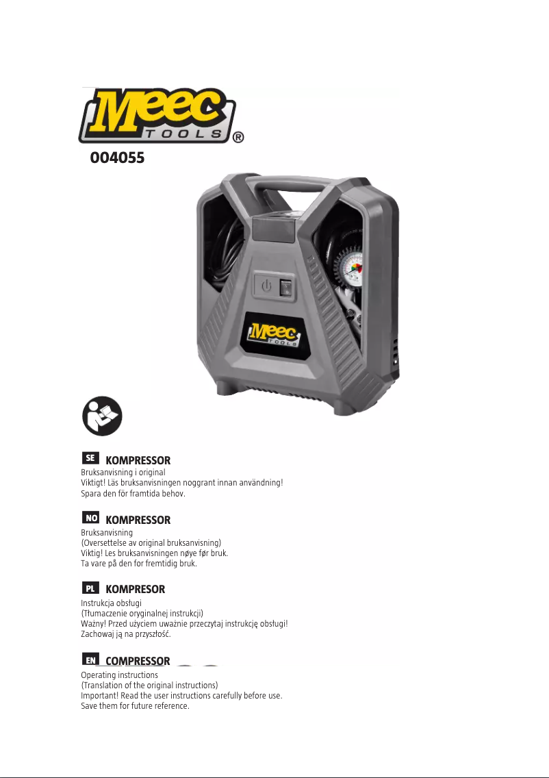 Page n°1 - Manuel utilisateur Meec Tools 004-055
