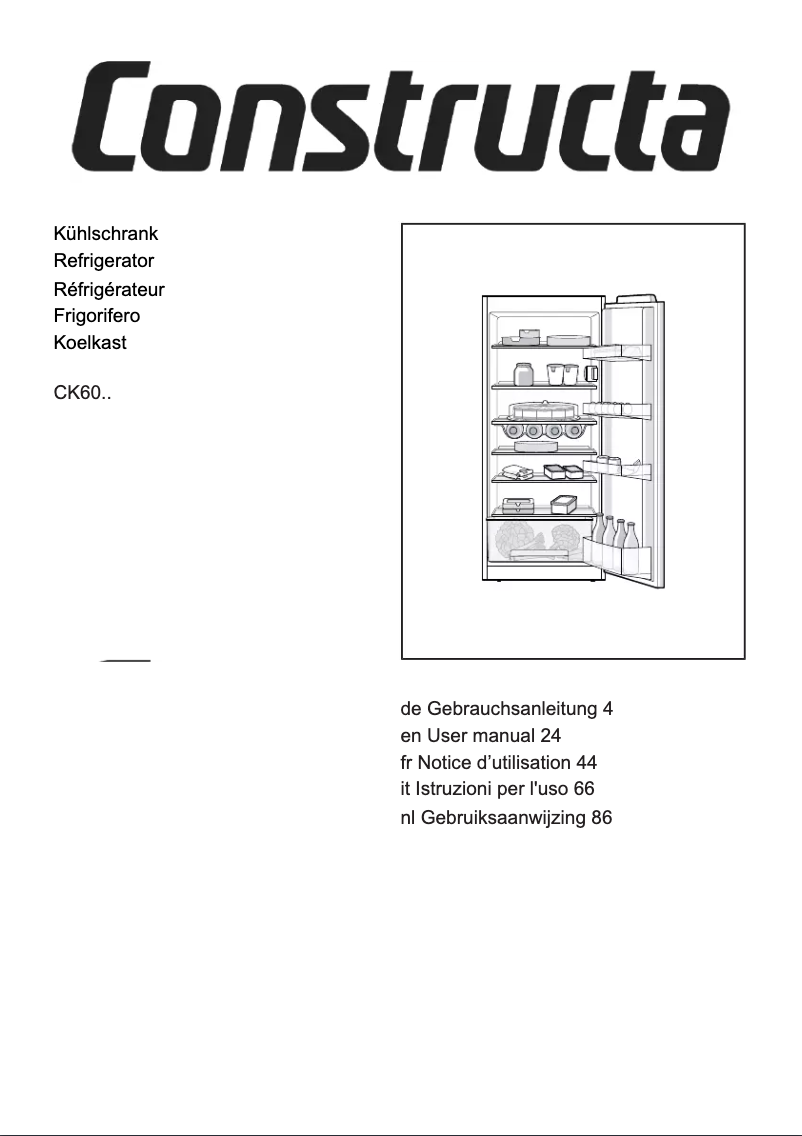 Page n°1 - Manuel utilisateur Constructa CK602EF0