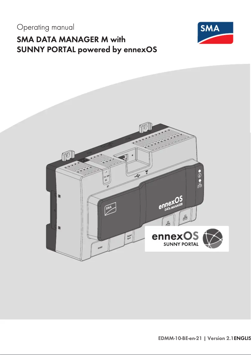 Page 1 de la notice Manuel utilisateur SMA Data Manager M EDMM-10