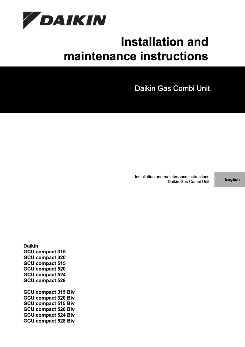 Page 1 de la notice Guide d'installation Daikin D2U30GB020AA