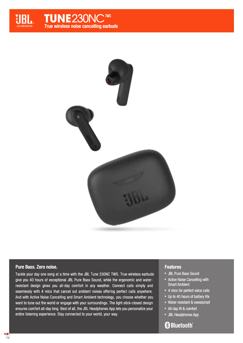 Page n°1 - Manuel utilisateur JBL Tune 230NC TWS