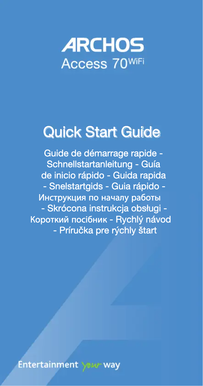 Page 1 de la notice Manuel utilisateur Archos Access 70 Wifi
