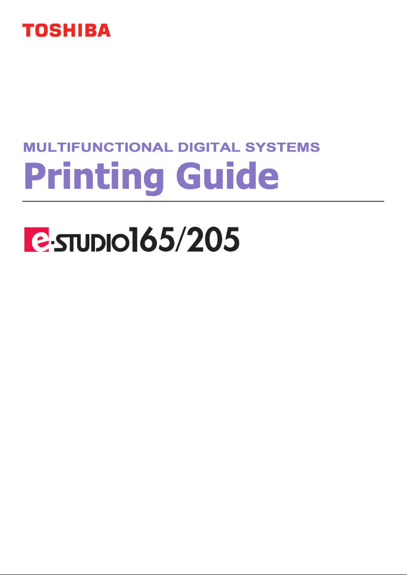 Página 1 del manual Manual de usuario Toshiba e-studio 165