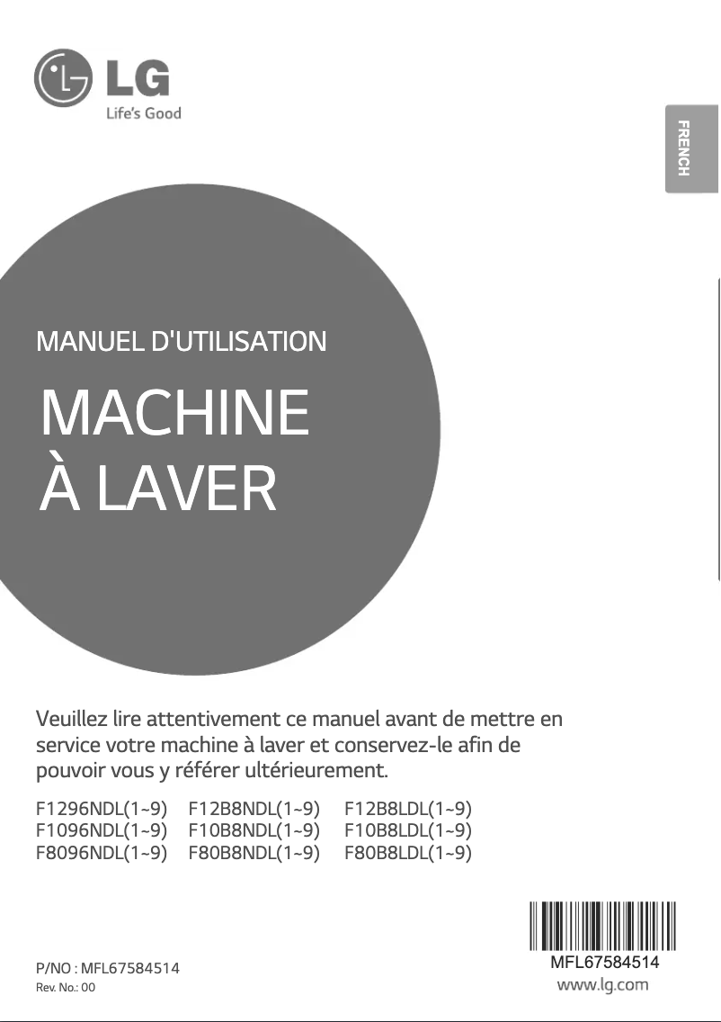 Image de la première page du manuel de l'appareil F12B8NDL5