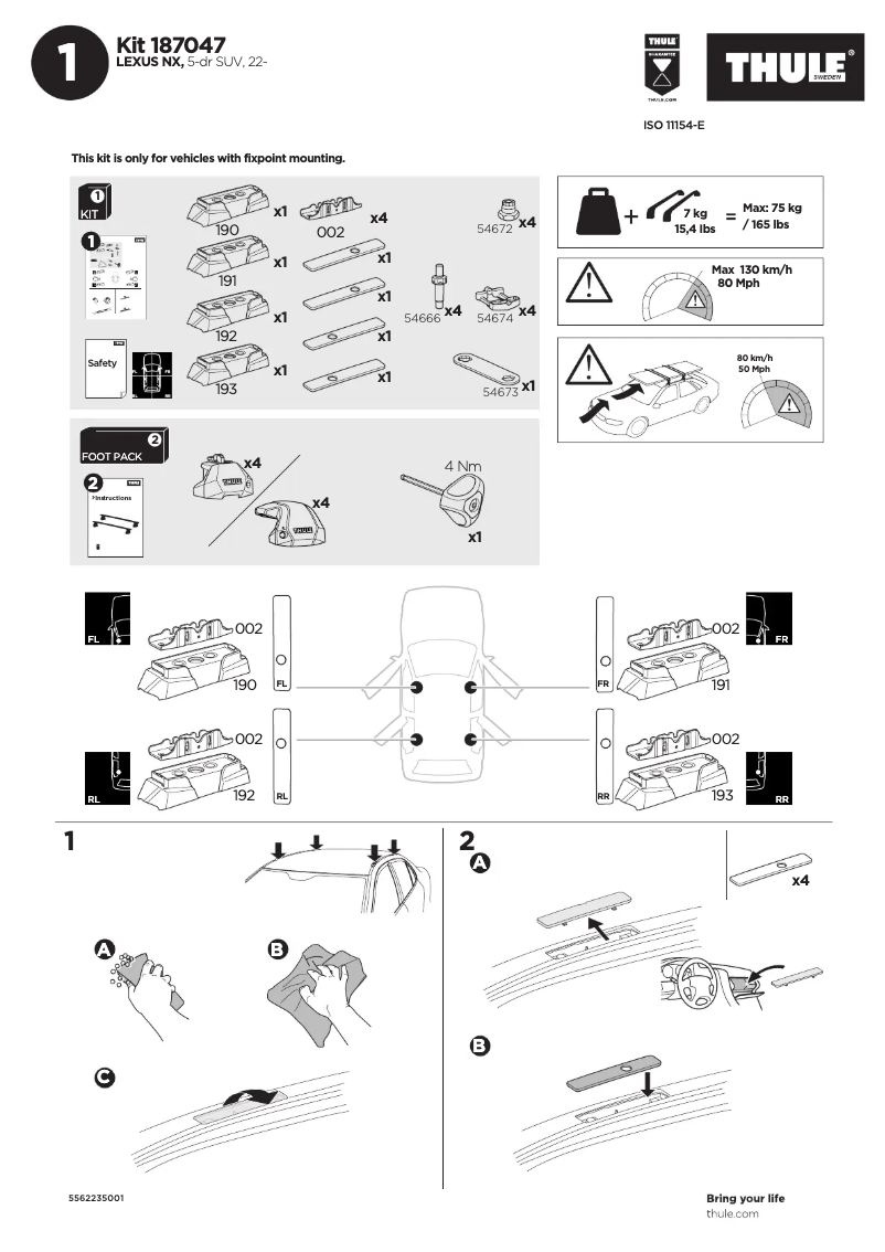 Image de la première page du manuel de l'appareil Kit 187047