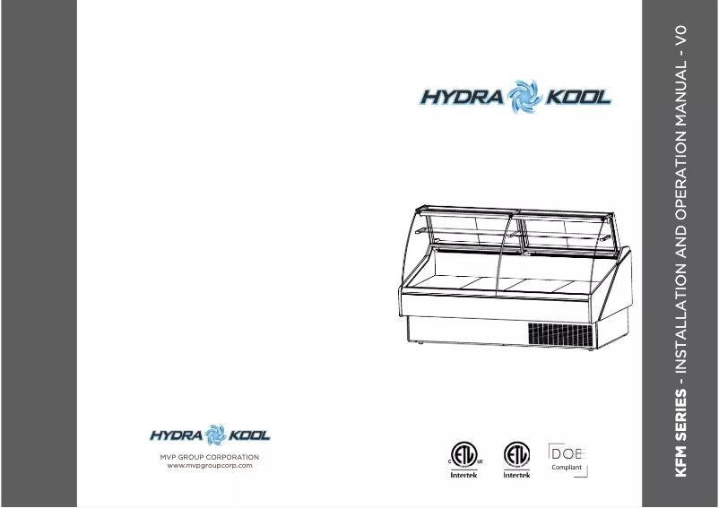Page 1 de la notice Manuel utilisateur Hydra Kool KFM-SC-100-S