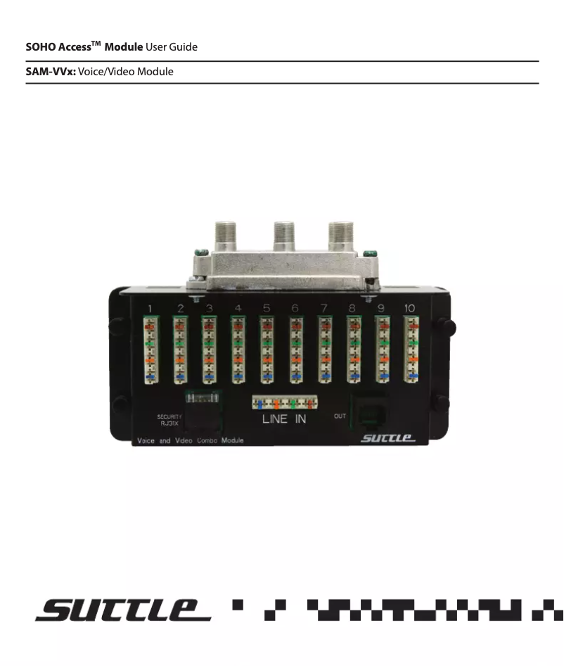 Page n°1 - Manuel utilisateur Suttle SAMVVH4