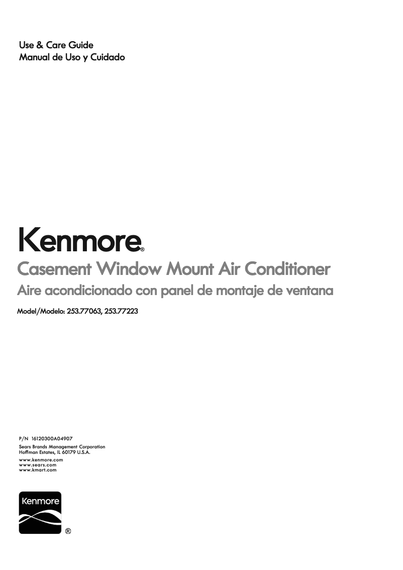 Página 1 del manual Manual de usuario Kenmore 253.77063