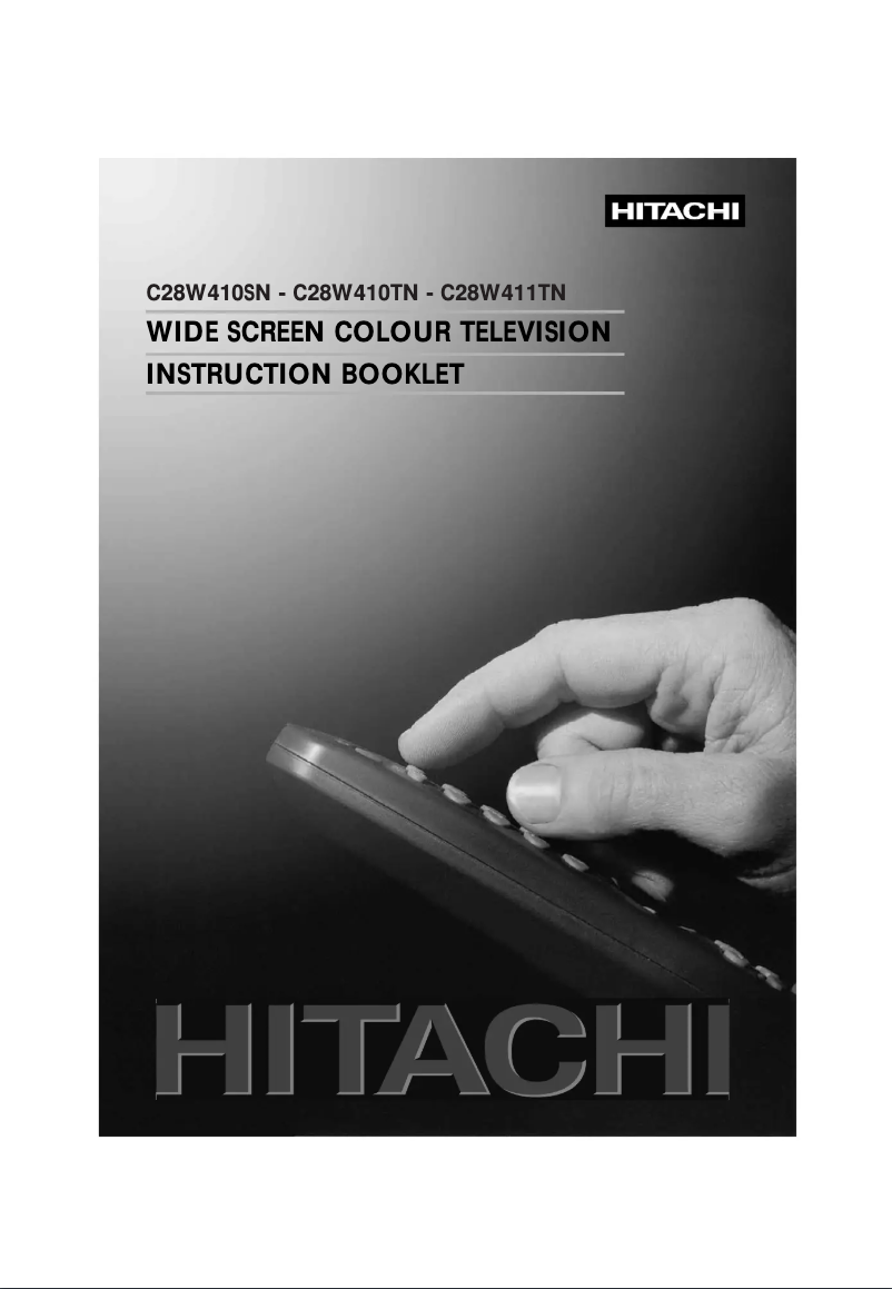 Page n°1 - Manuel utilisateur Hitachi C28W410SN
