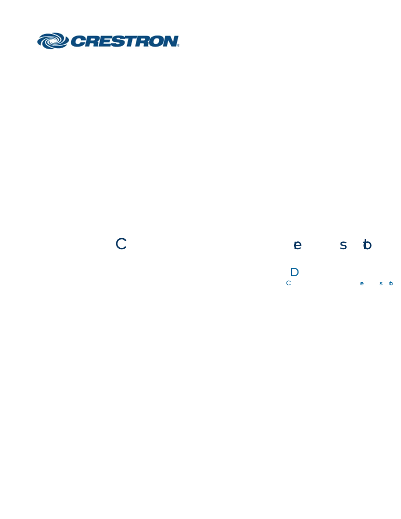 Page 1 de la notice Manuel utilisateur Crestron DM-TX-401-S2