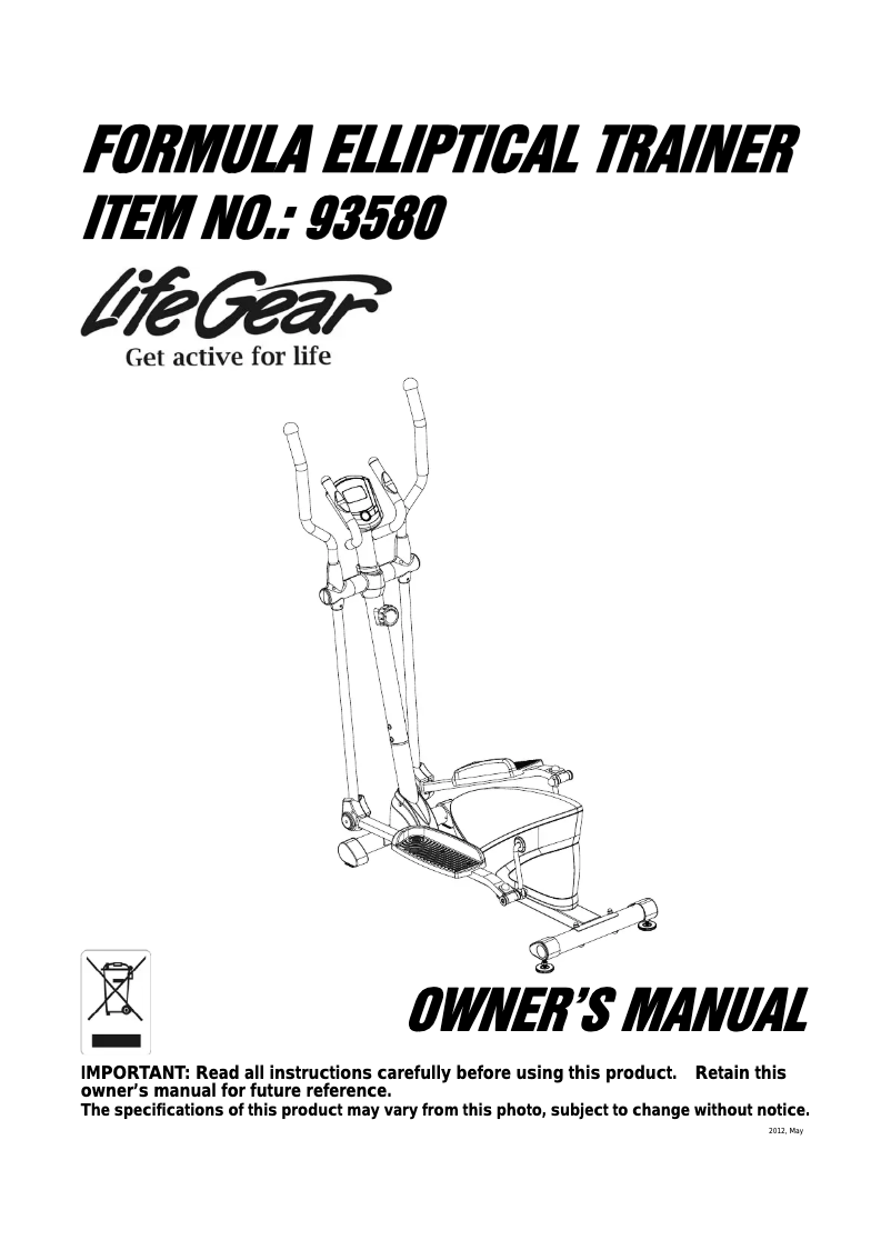 Página 1 del manual Manual de usuario Life Gear Formula 93580