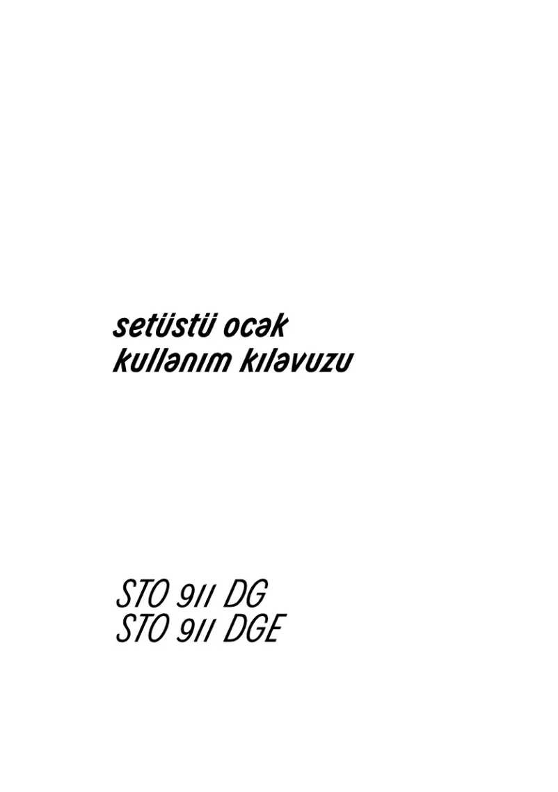 Page 1 de la notice Manuel utilisateur Arçelik STO 911 DG