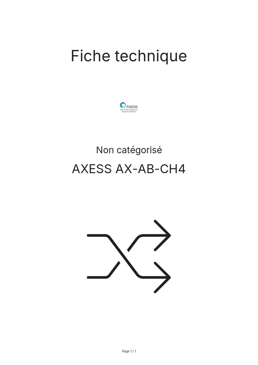 Image de la première page du manuel de l'appareil AX-AB-CH4