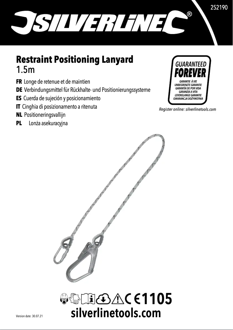 Page n°1 - Manuel utilisateur Silverline 252190