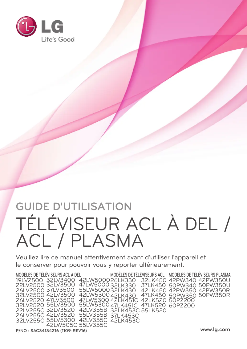 Página 1 del manual Manual de usuario LG 42LV355B