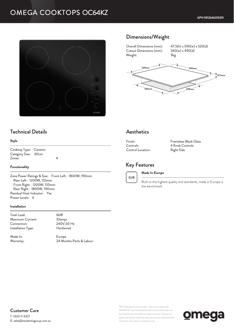 Image de la première page du manuel de l'appareil OC64TZ