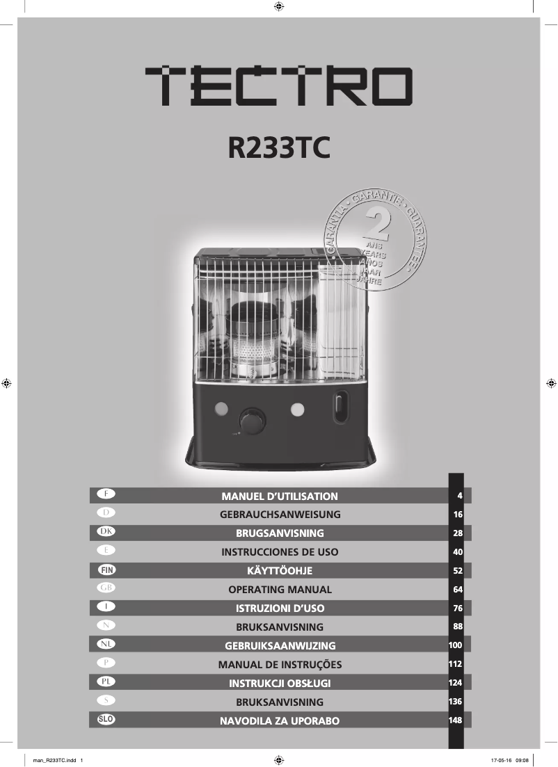 Page 1 de la notice Manuel utilisateur Tectro R233TC