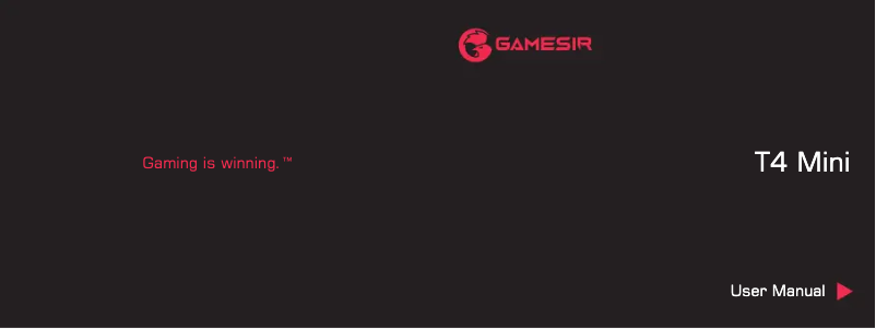 Page 1 de la notice Manuel utilisateur Gamesir T4 Mini
