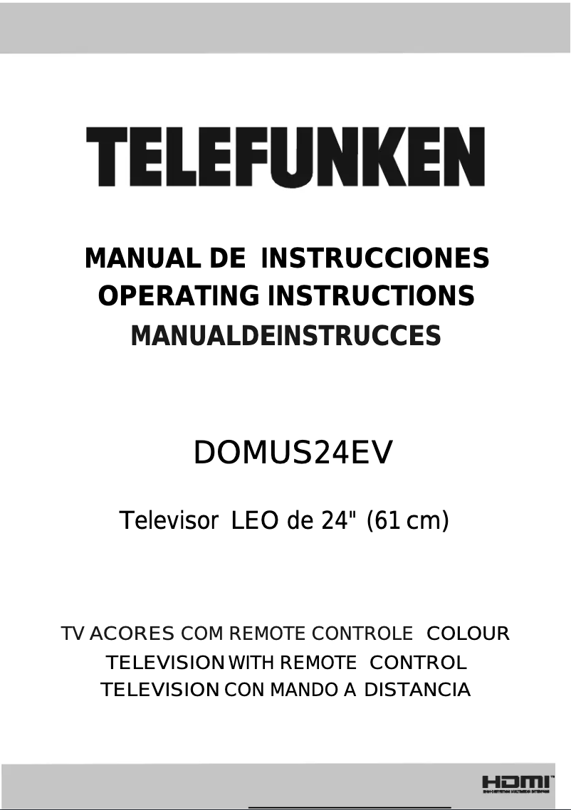 Page n°1 - Manuel utilisateur Telefunken DOMUS24EV