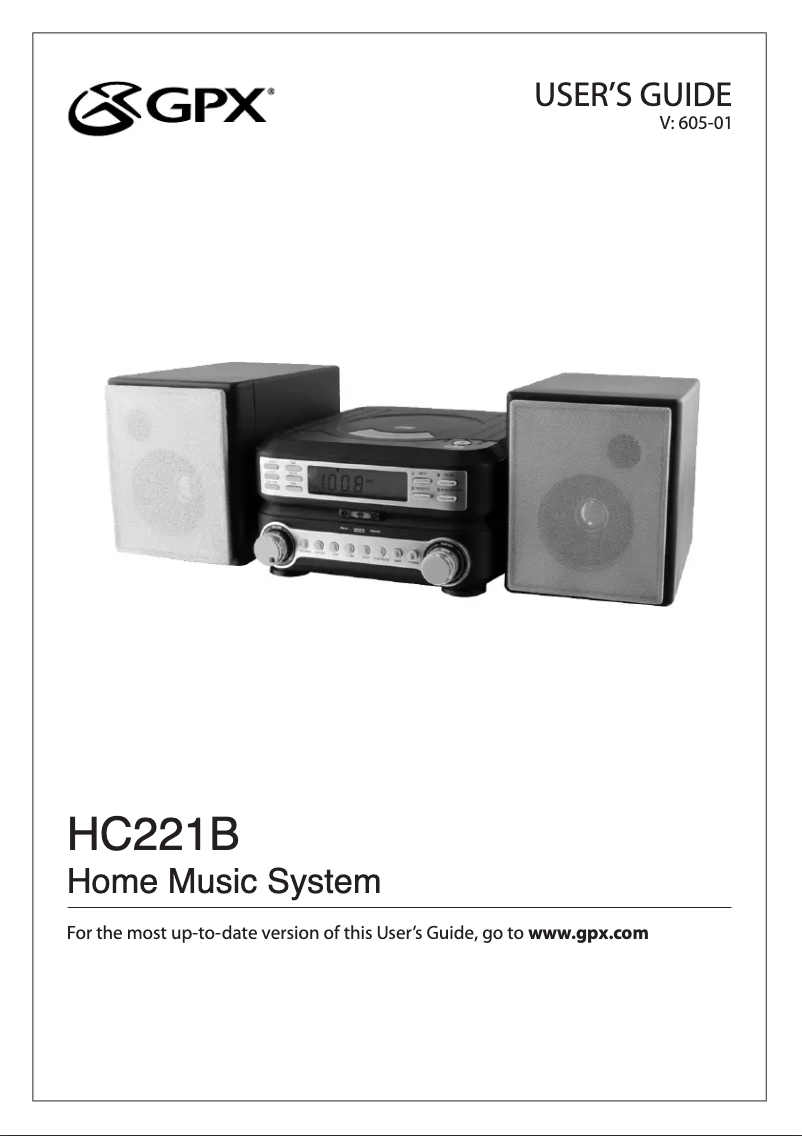 Image de la première page du manuel de l'appareil HC221B