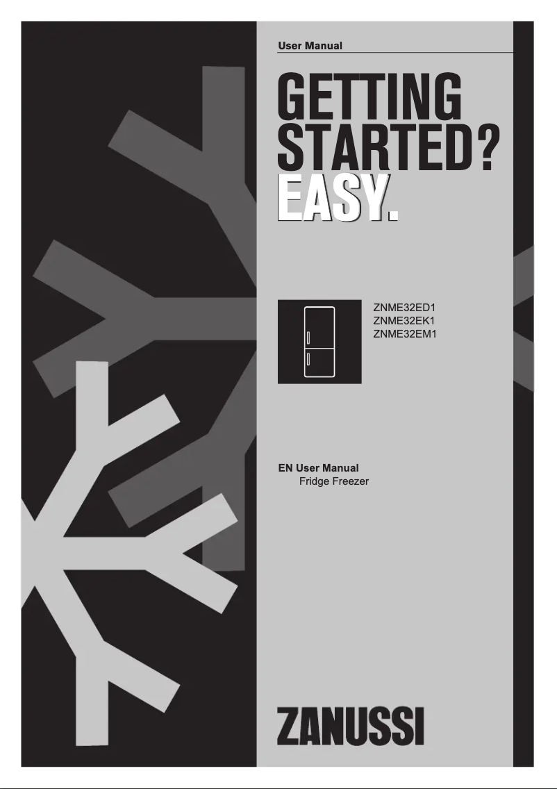 Page n°1 - Manuel utilisateur Zanussi ZNME32ED1
