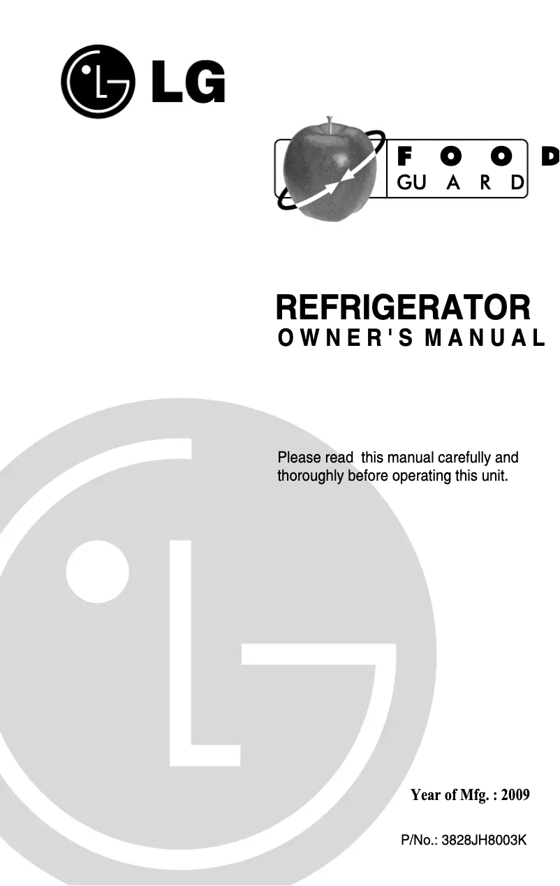 Page n°1 - Manuel utilisateur LG GR-242QP