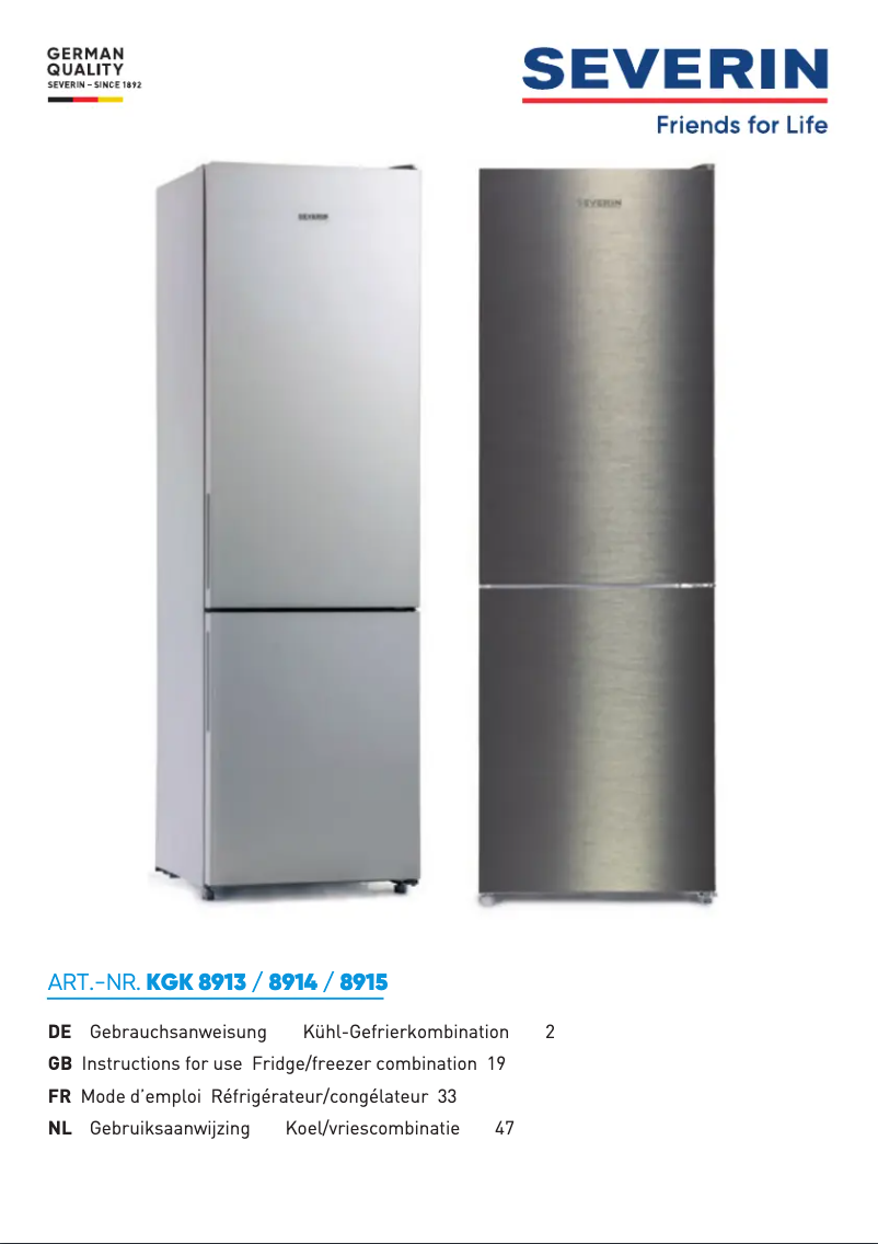 Página 1 del manual Manual de usuario Severin KGK 8913