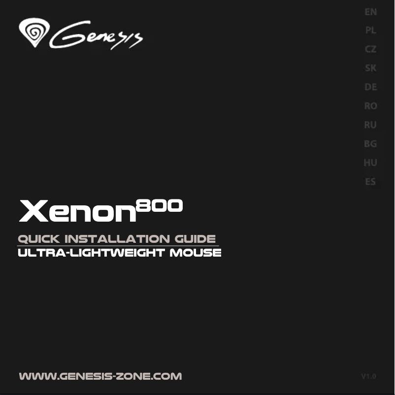 Page 1 de la notice Manuel utilisateur Natec Xenon 800