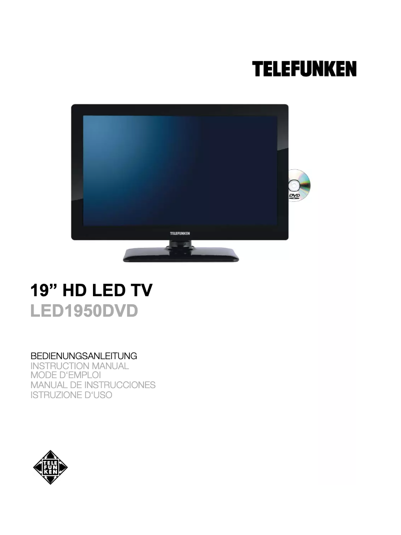 Page n°1 - Manuel utilisateur Telefunken LED1950DVD