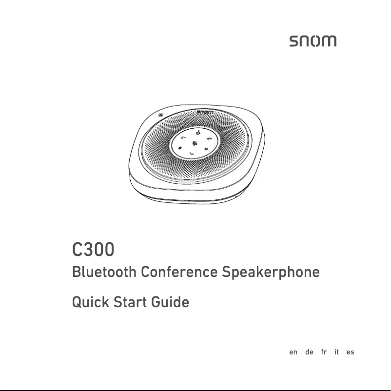 Page 1 de la notice Guide de démarrage rapide Snom C300