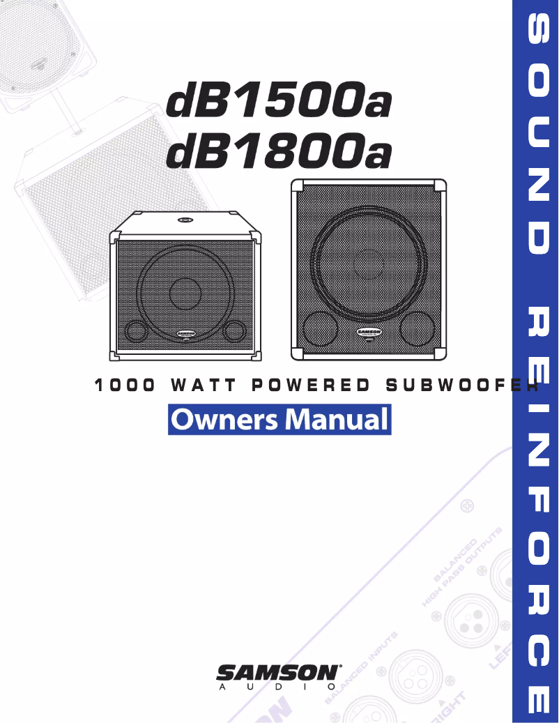 Image de la première page du manuel de l'appareil dB1500a