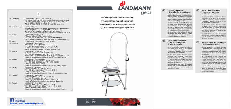 Image de la première page du manuel de l'appareil Geos 11065