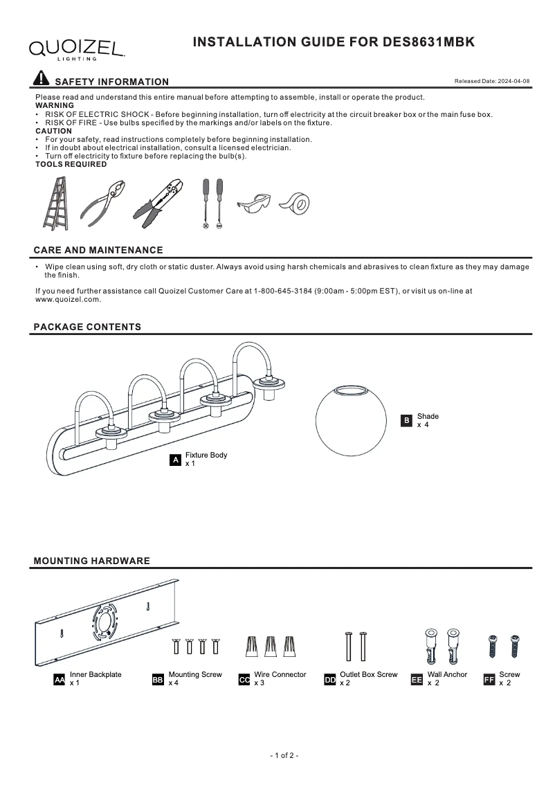 Image de la première page du manuel de l'appareil Desmond DES8631MBK