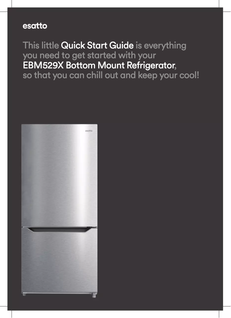 Page 1 de la notice Guide de démarrage rapide Esatto EBM529X