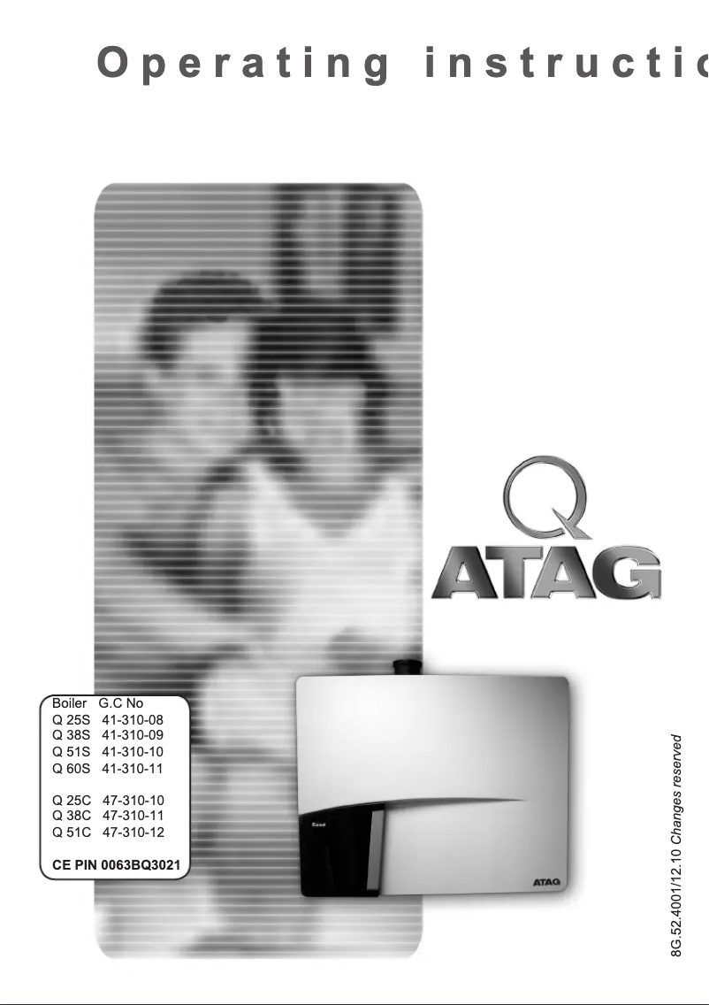 Page n°1 - Manuel utilisateur Atag Q25C