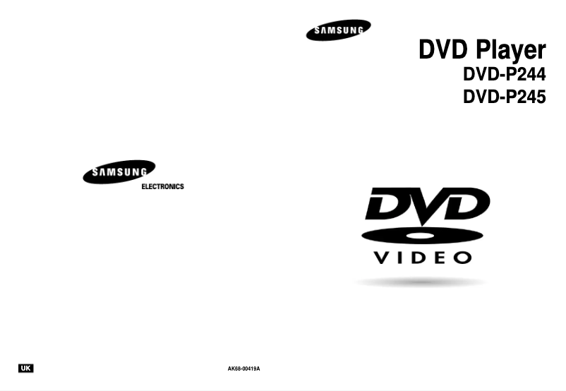 Page 1 de la notice Manuel utilisateur Samsung DVD-P244