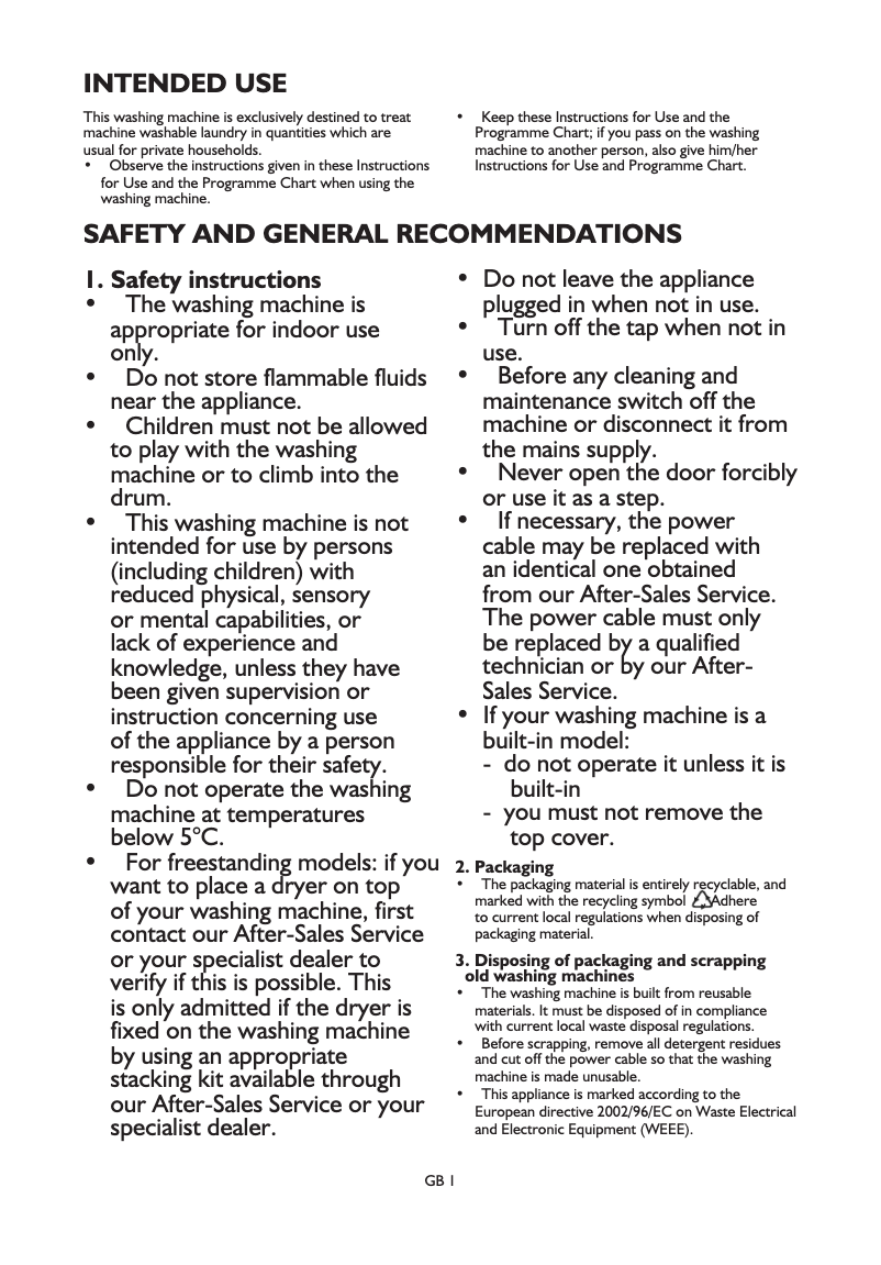 Page 1 de la notice Manuel utilisateur Whirlpool WWDC 6200/1