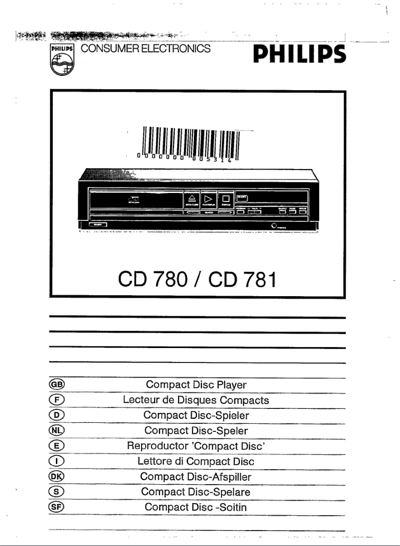 Imagen de la primera página del manual del dispositivo CD781
