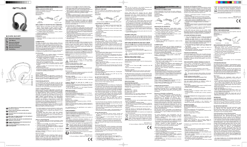 Image de la première page du manuel de l'appareil M-215 BTB