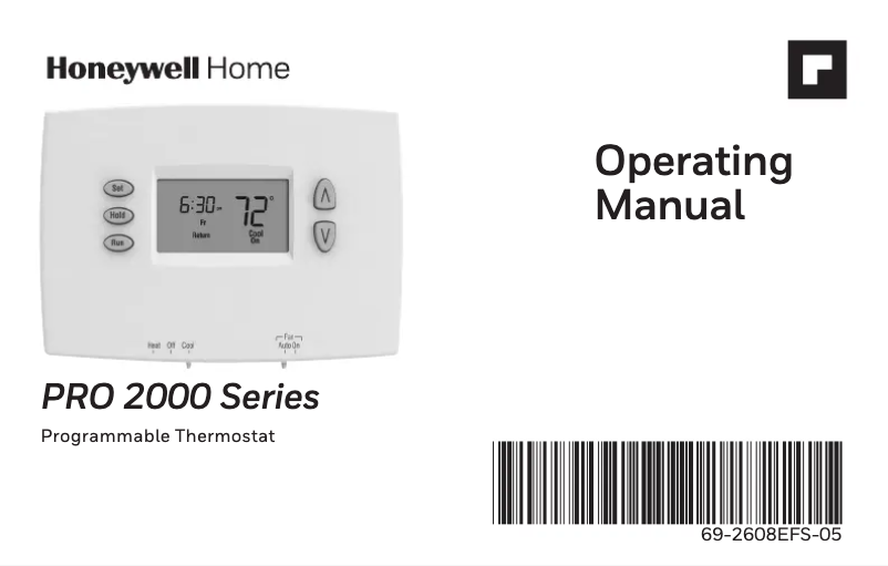 Page n°1 - Manuel utilisateur Honeywell TH2210DH1000/U