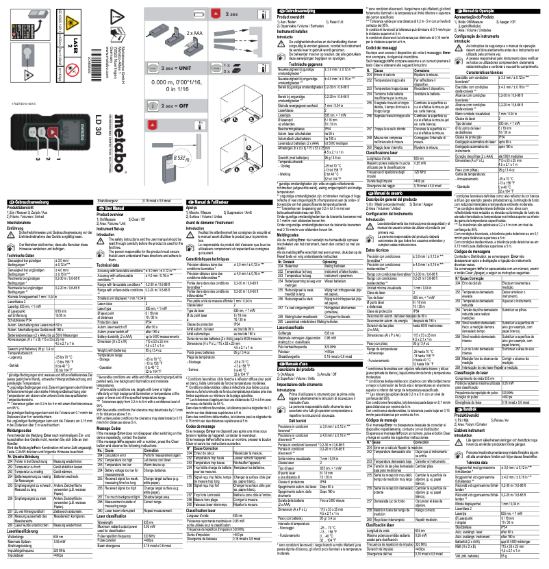 Page 1 de la notice Mode d'emploi Metabo LD 30