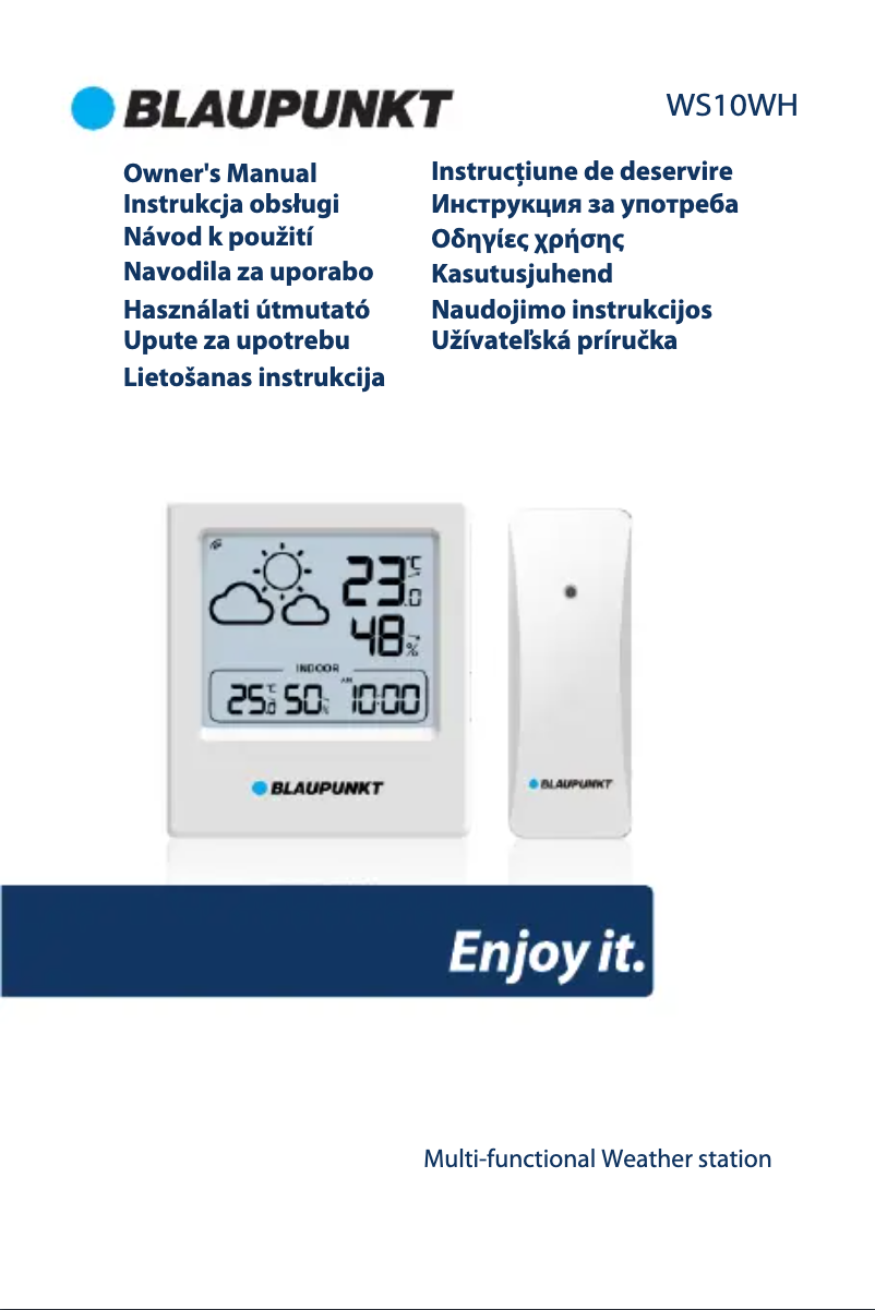 Page n°1 - Manuel utilisateur Blaupunkt WS10WH