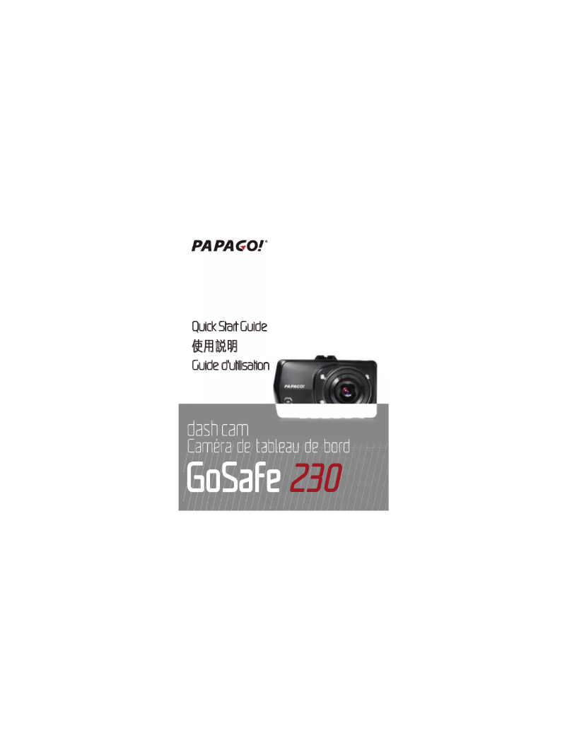 Page n°1 - Manuel utilisateur Papago GoSafe 230