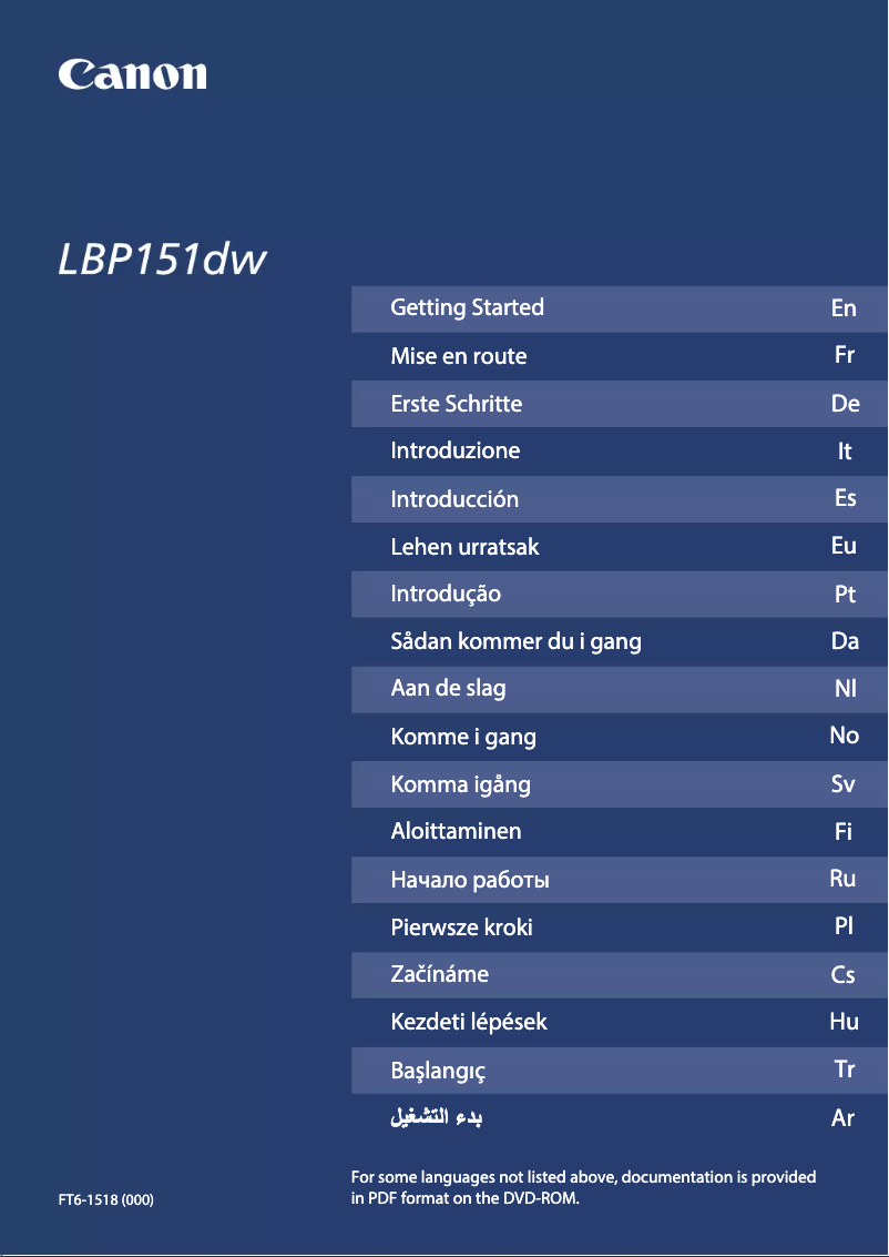 Page 1 de la notice Manuel utilisateur Canon i-SENSYS LBP151dw