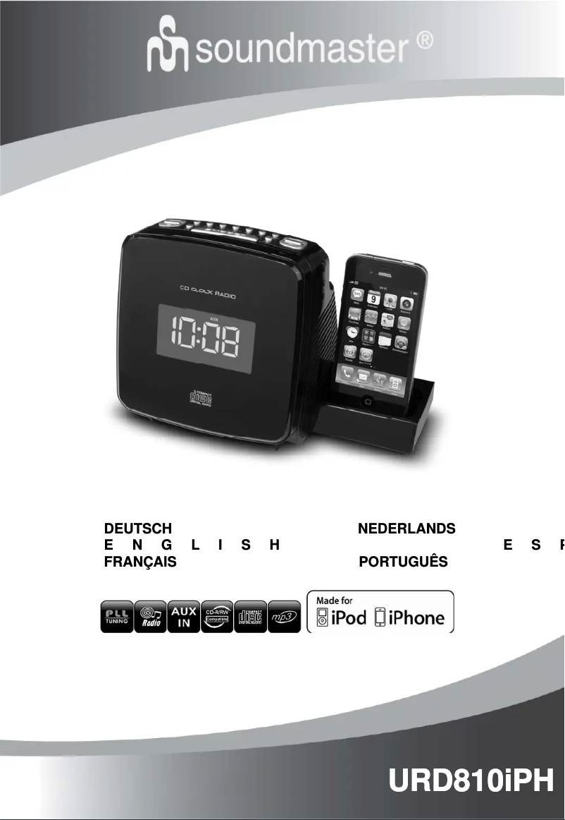 Page 1 de la notice Manuel utilisateur Soundmaster URD810iPH