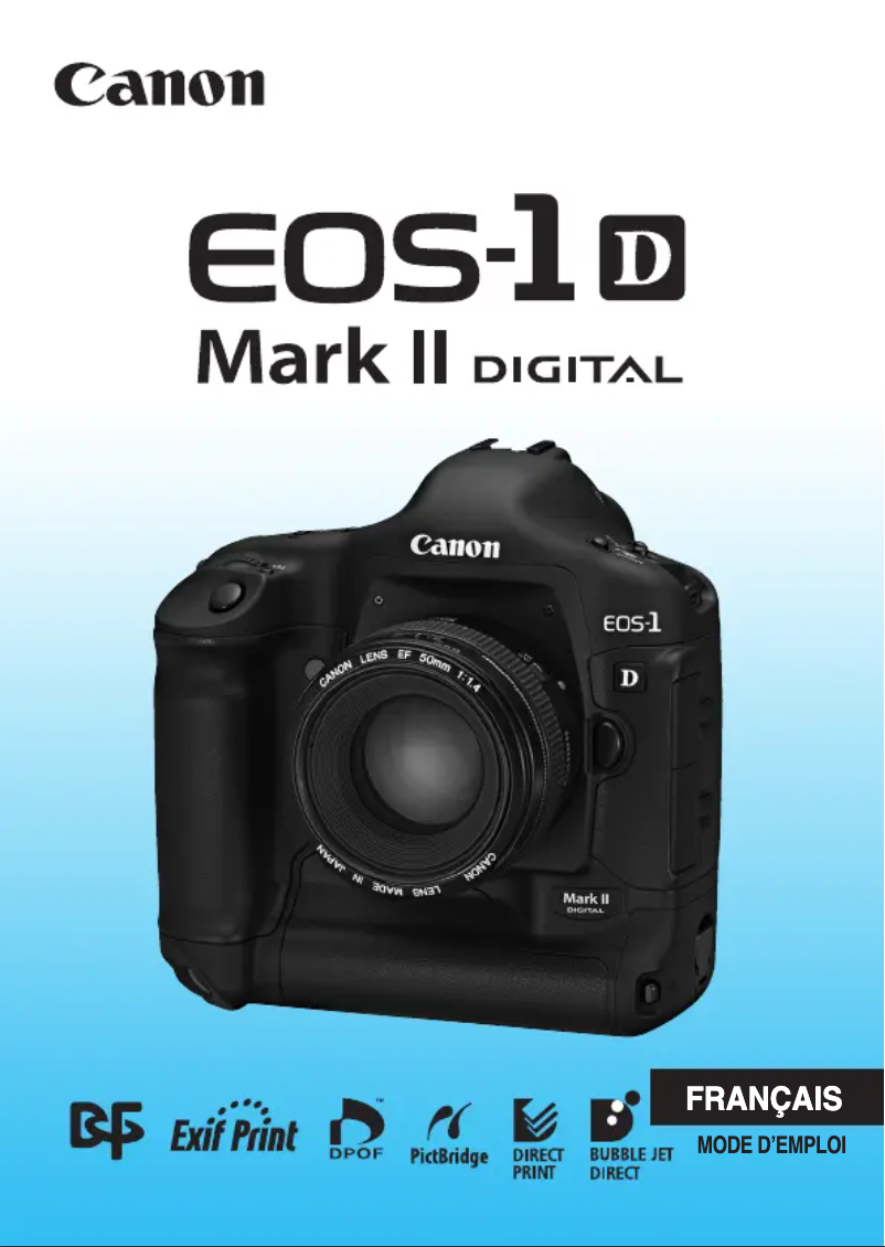 Image de la première page du manuel de l'appareil EOS-1D Mark II